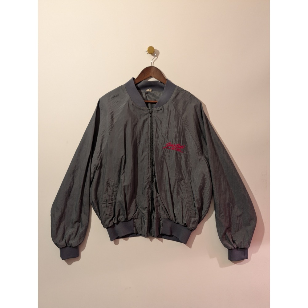 Sam's Town Bomber Jacket Mens XL Grey Excellent Vintage Las Vegas Casino 90s SEO